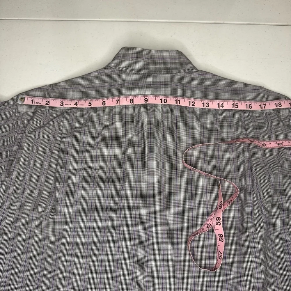 Polo Ralph Lauren Classic Fit Button Up Shirt Grey Purple Check Men’s Size Large